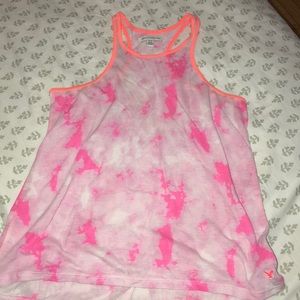 Pink tie dye tank top